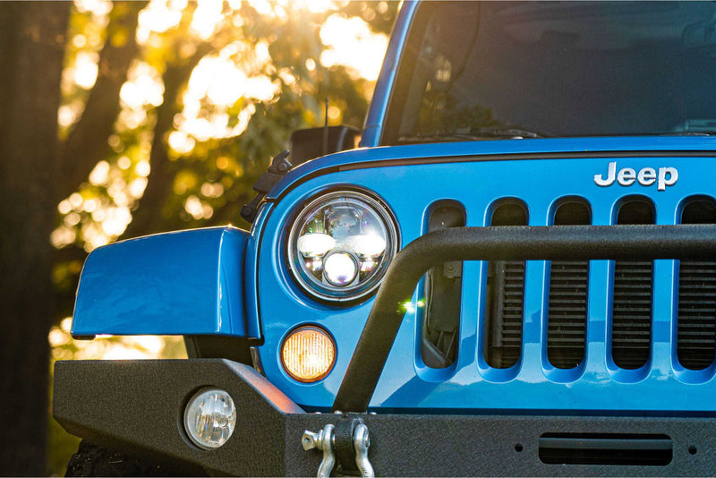 Morimoto Sealed7 LED Headlights LF516; Black Housing; Clear Lens (07-18 Jeep Wrangler JK)