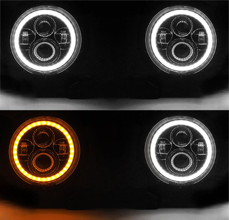 Jeep Wrangler JL/Gladiator 9 Inch Headlights w/ White DRL Halo/Amber Turn Signal