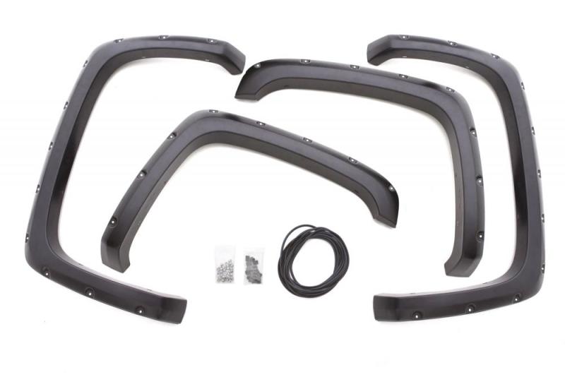 Lund 07-13 GMC Sierra 1500 RX-Rivet Style Smooth Elite Series Fender Flares - Black (4 Pc.)