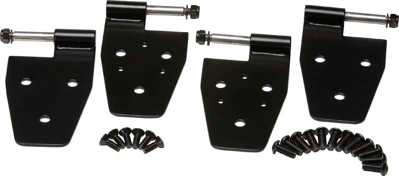 Kentrol 87-95 Jeep Wrangler YJ Door Hinge Set 4 Pieces - Powdercoat Black