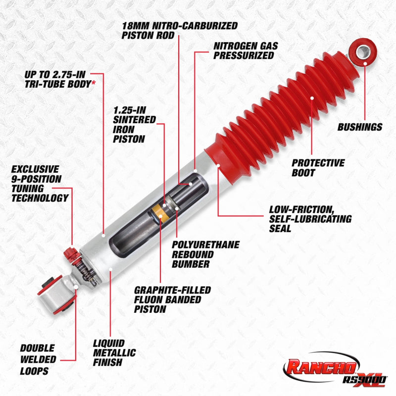 Rancho 99-19 Chevrolet Pickup / Silverado 1500 1/2 Ton Rear RS9000XL Shock