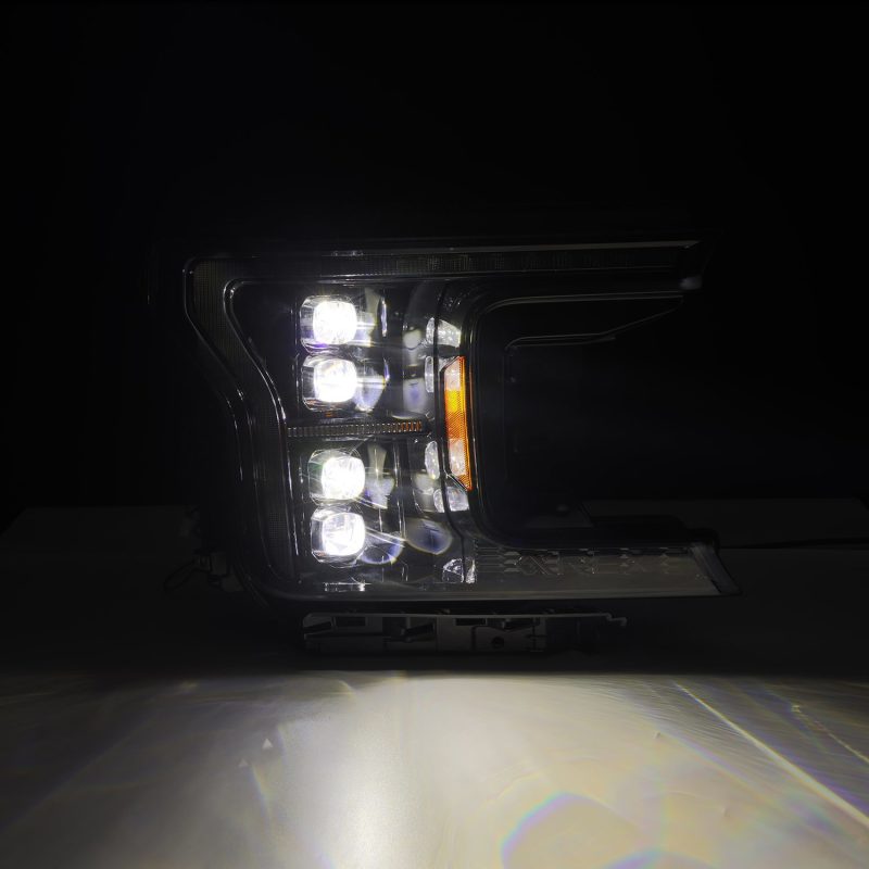 AlphaRex 18-20 Ford F-150 NOVA LED Proj Headlight Alpha Blk (14th Gen G2 Style)