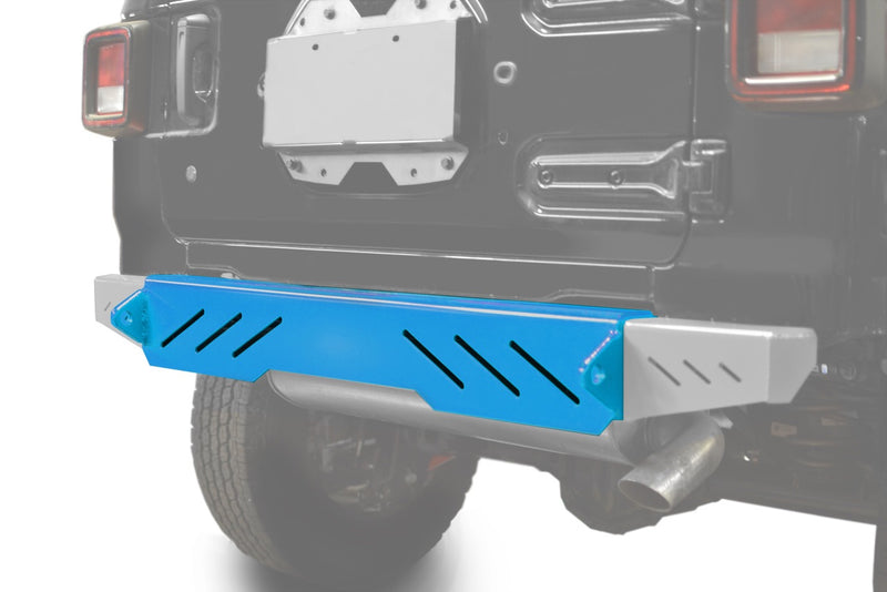 Fits Jeep Wrangler, JL 2018-Present, Rear Bumper with D-Ring Mounts.  Playboy Blue.