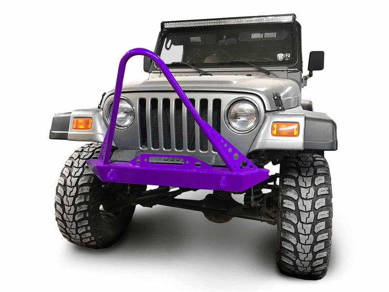 Fits Jeep Wrangler TJ 1997-2006.  Front Bumper with Stinger. Sinbad Purple.  Made in the USA