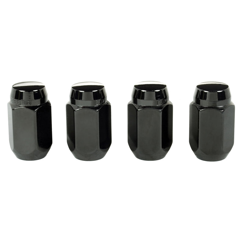 McGard Hex Lug Nut (Cone Seat) M12X1.5 / 13/16 Hex / 1.5in. Length (4-pack) - Black