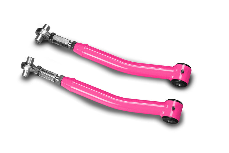 Fits Jeep JL, Rear Upper Control Arm, Pair, Double Adjustable (0-5 inch Lift). Hot Pink. 