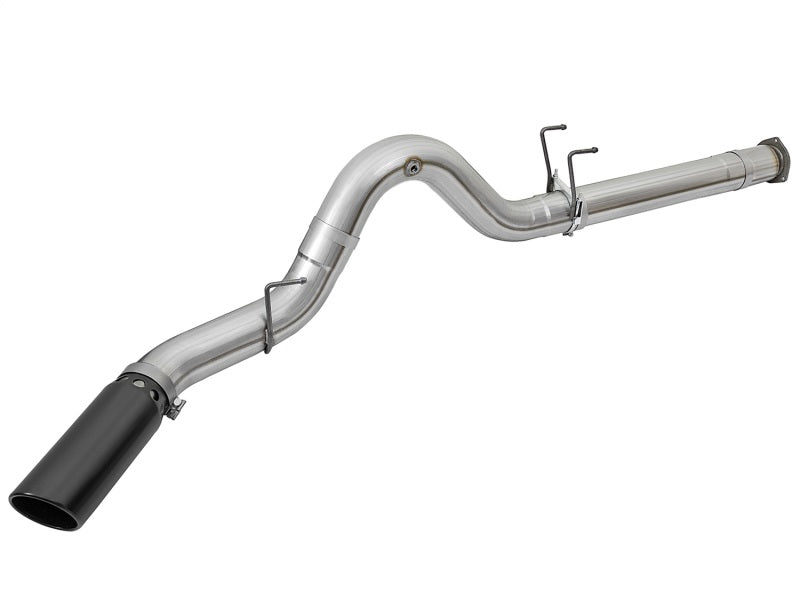 aFe ATLAS 5in DPF-Back Alum Steel Exhaust System w/Black Tip 2017 Ford Diesel Trucks V8-6.7L (td)