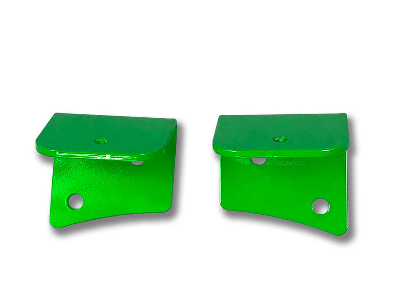 Fits Jeep TJ 1997-2006, Universal Lower Windshield Light Mount, Neon Green.  Lights not included.