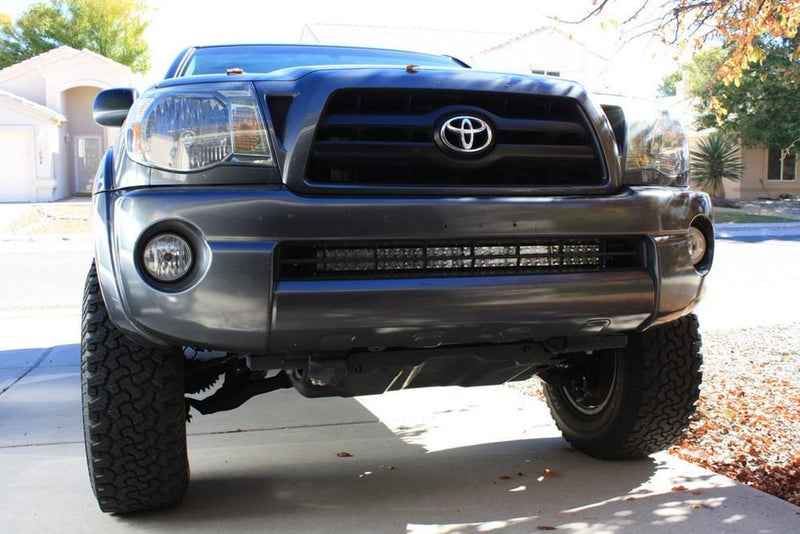 05-15 Tacoma 32 Inch Lower Bumper Hidden LED Light Bar Brackets Kit 5D Optic 32 inch OSRAM LED Bar Spot Beam Bumper Light Bar Amber Backlight Tall Cali Raised LED	