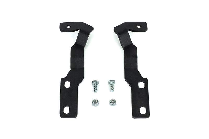 2016-Present Toyota Tacoma Low Profile Ditch Light Brackets Kit - (2) 3.5 inch Round Cannon Pod Ditch Lights Switch - Blue Backlight - Tall Cali Raised LED