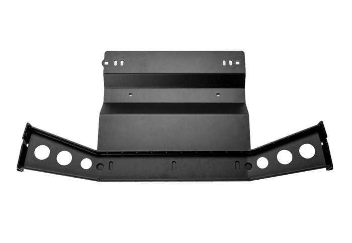 2005-2015 Toyota Tacoma Complete Skid Plate Collection -  Aluminum Powercoat Black Cali Raised LED