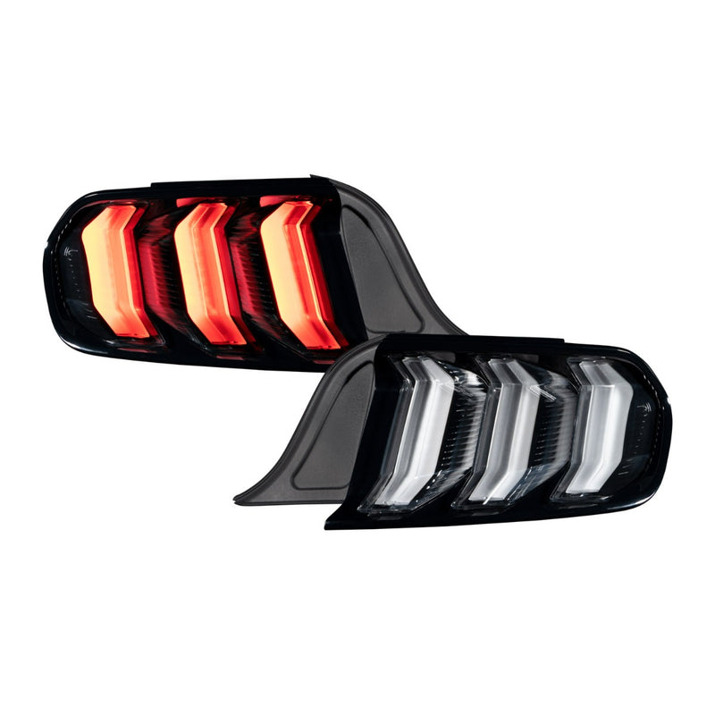 2015-2022 Ford Mustang LED Tail Lights Smoke Pair Form Lighting