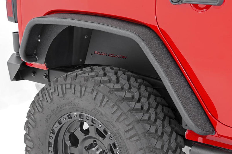 Rough Country 10533 Front & Rear Tubular Fender Flares for 07-18 Jeep Wrangler JK