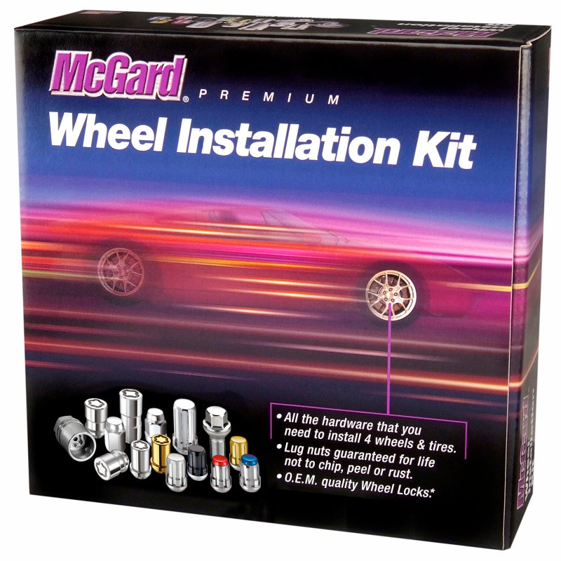 McGard 5 Lug Hex Install Kit w/Locks (Cone Seat Nut) M14X1.5 / 22mm Hex / 1.635in. Length - Chrome