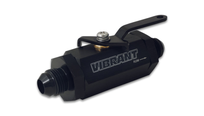 Vibrant -6AN to -6AN Male Shut Off Valve - Black