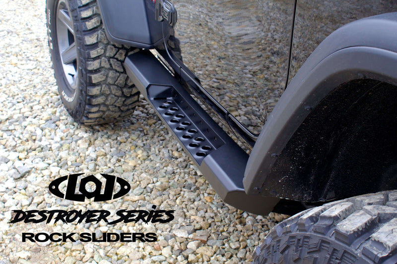 2018+ JL Destroyer Series 2-Door Rock Sliders by LOD Offroad