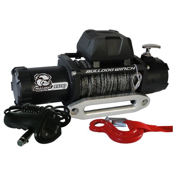 BULLDOG WINCH 9,500LB WINCH W/ 100FT SYNTHETIC ROPE